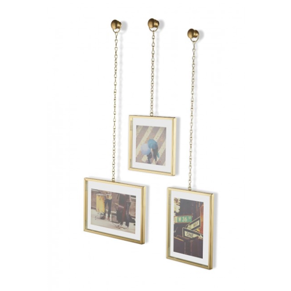 Porta Retrato de Parede Umbra Fotochain 20 X 25 Cm - 3 Peças