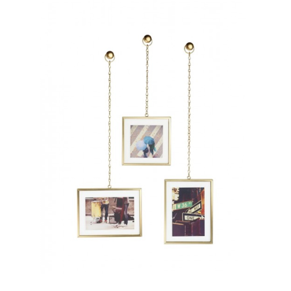 Porta Retrato de Parede Umbra Fotochain 20 X 25 Cm - 3 Peças