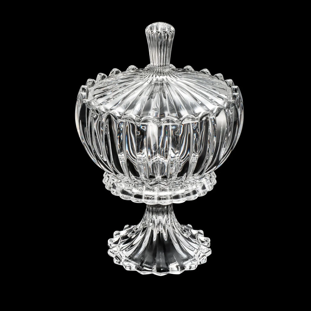 Potiche Decorativo Cristal Com Pe Geneva 16,5 X 24,5 Cm - Wolff Potiche Decorativo Cristal Com Pe Geneva 16,5 X 24,5 Cm - Wolff