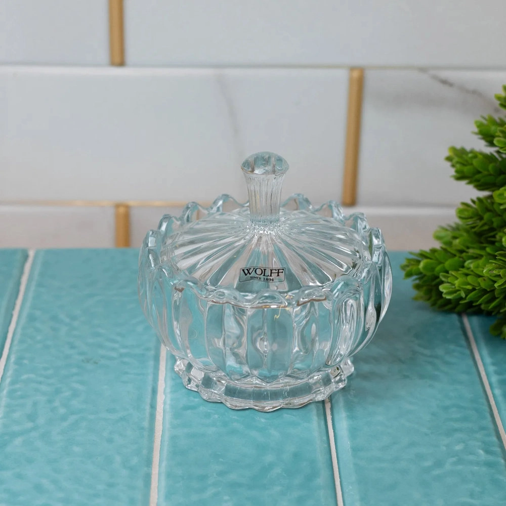Potiche Decorativo Cristal Geneva 16,5 X 17x5 Cm - Wolff Potiche Decorativo Cristal Geneva 16,5 X 17x5 Cm - Wolff