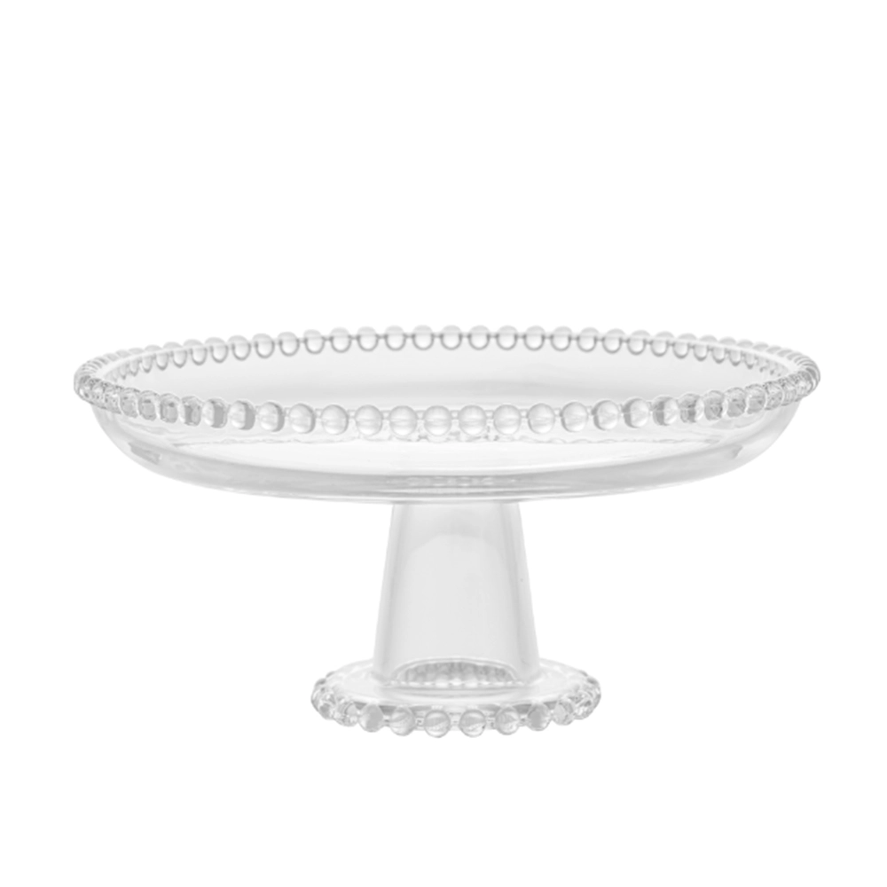 Prato Para Bolo Com Pé Wolff Pearl 9 X 20 Cm Prato Para Bolo Com Pé Wolff Pearl 9 X 20 Cm