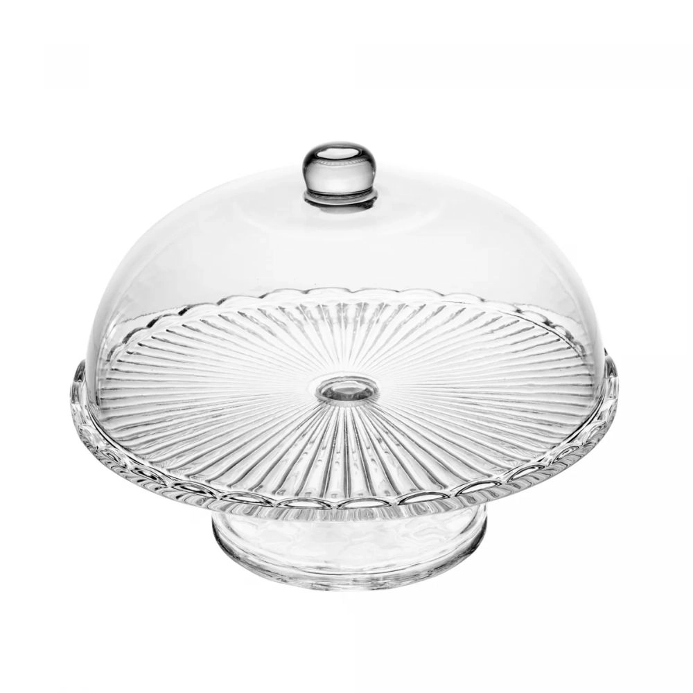 Prato Para Bolo Com Pe e Tampa Bangkok  - Wolff