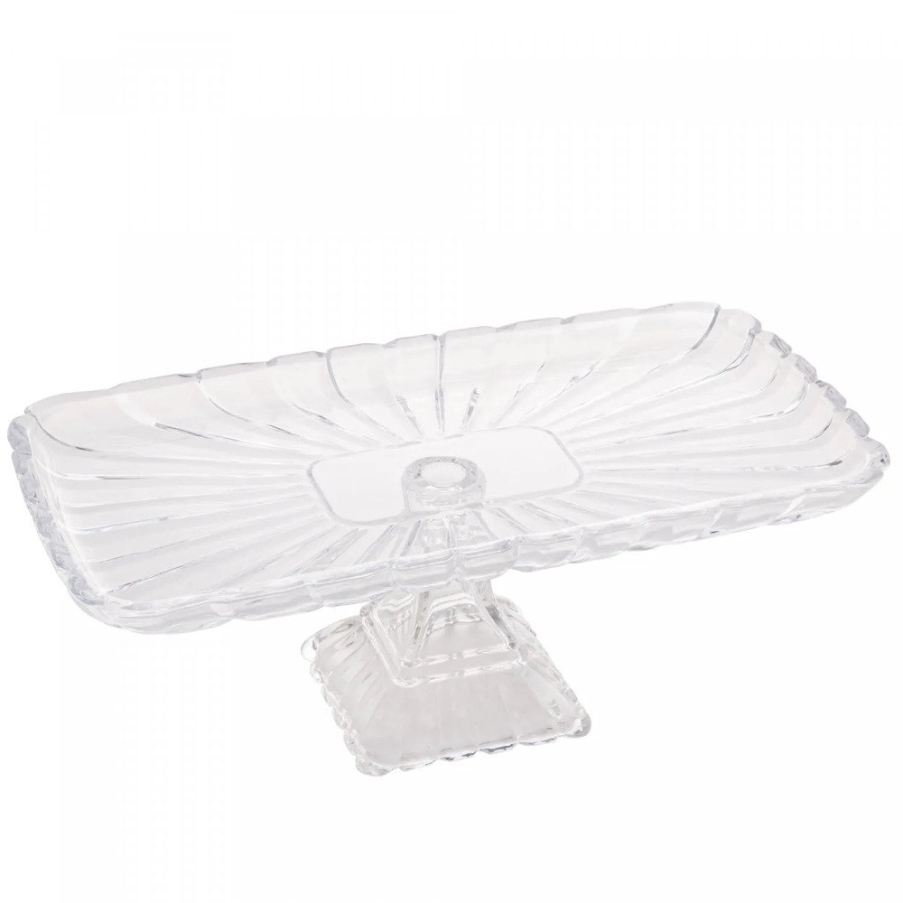 Prato Para Bolo Lyor Quadratta 36,5 X 17 X 14 Cm Prato Para Bolo Lyor Quadratta 36,5 X 17 X 14 Cm