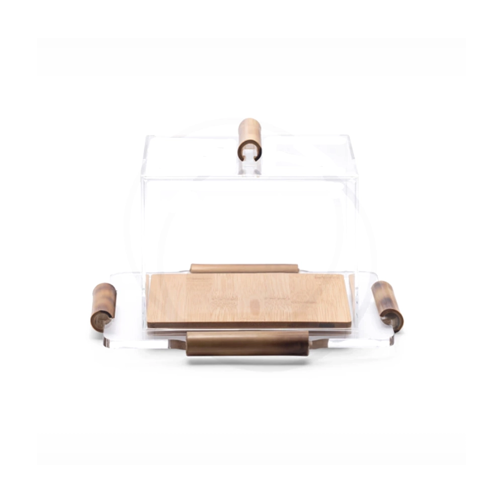 Prato Para Bolo Quadrado Onom Bamboo Alê Florêncio 13 X 24 X 24 Cm