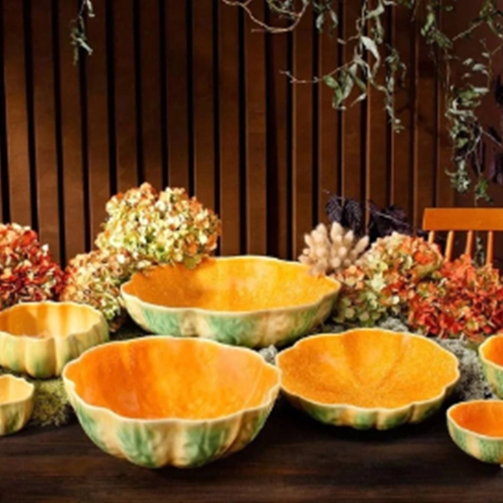 Prato Para Pasta Bordallo Pinheiro Abóbora 33 Cm - Cada Prato Para Pasta Bordallo Pinheiro Abóbora 33 Cm - Cada