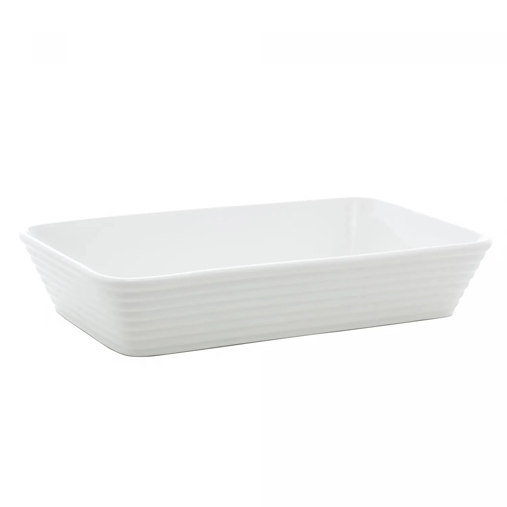 Refratario Retangular Lyor Linea Branco 20 X 15 X 5 Cm Refratario Retangular Lyor Linea Branco 20 X 15 X 5 Cm
