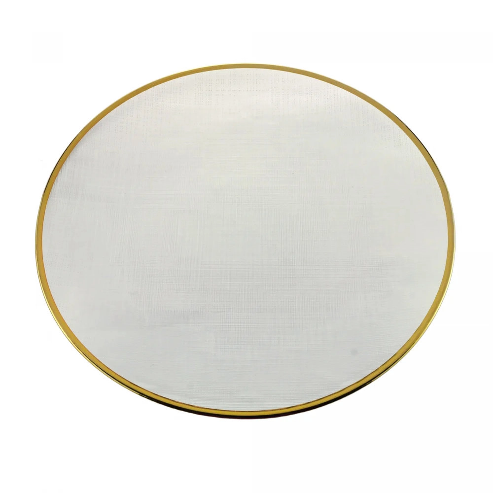 Sousplat Wolff Linen Com Borda Dourada 33 Cm - Cada