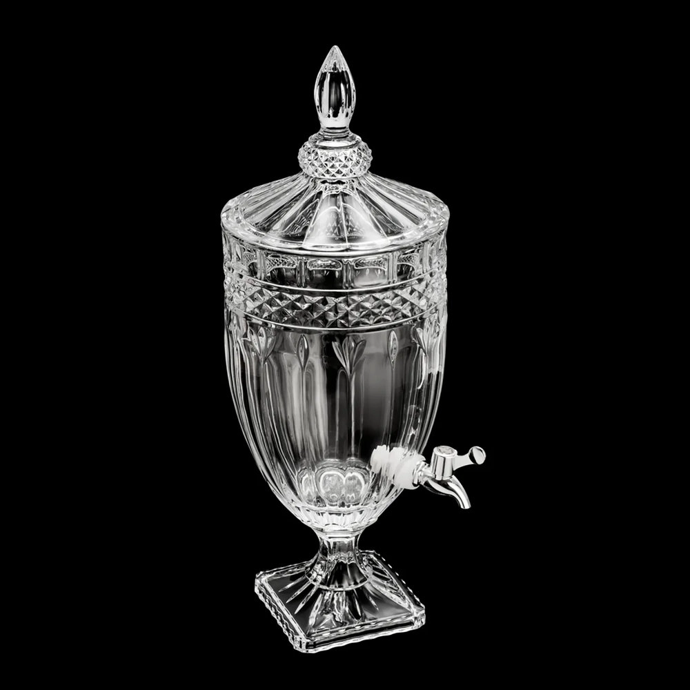 Suqueira Com Pe e Tampa Brandon 4l Cristal - Wolff Suqueira Com Pe e Tampa Brandon 4l Cristal - Wolff