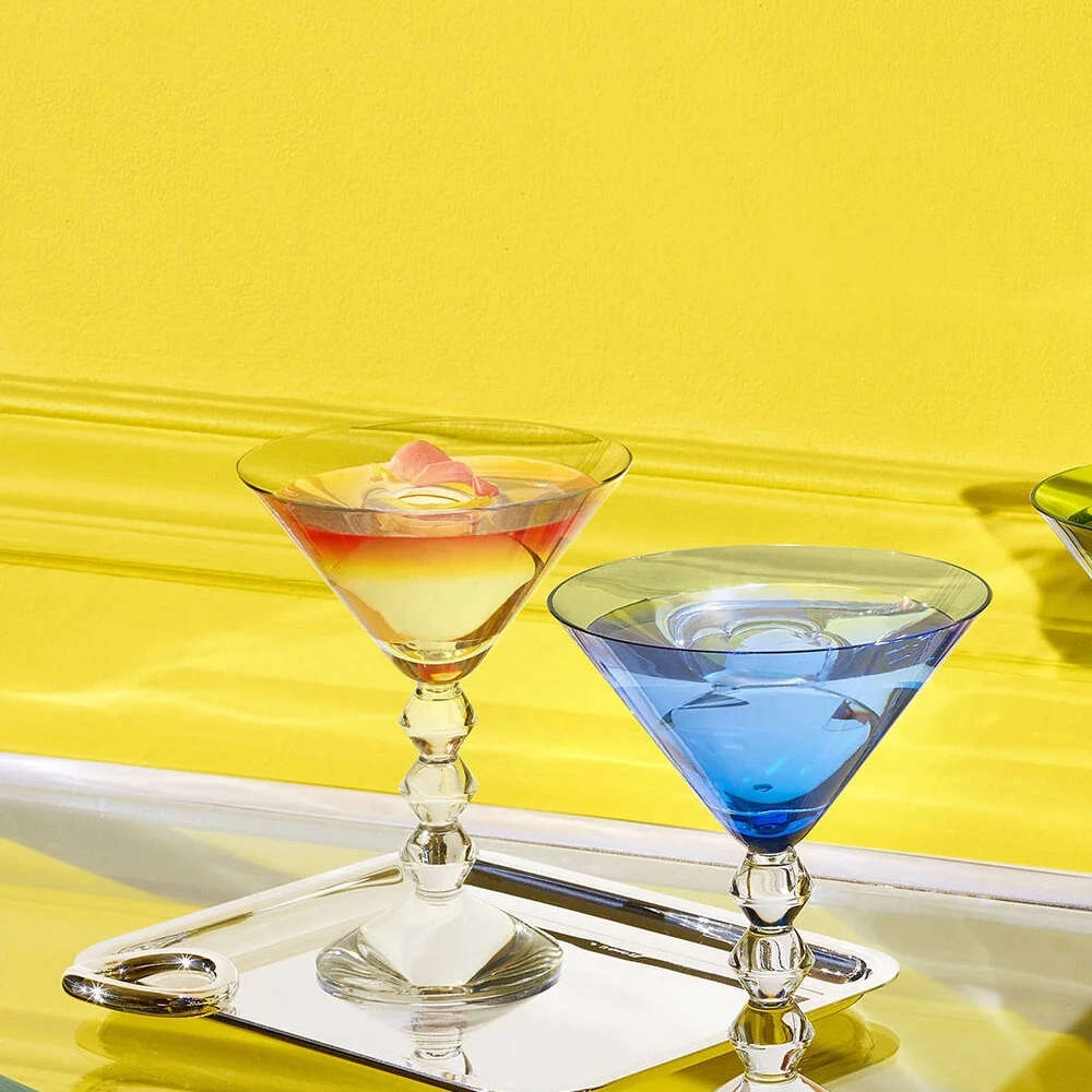 Taca Para Martini Em Cristal Baccarat Vega Topazio