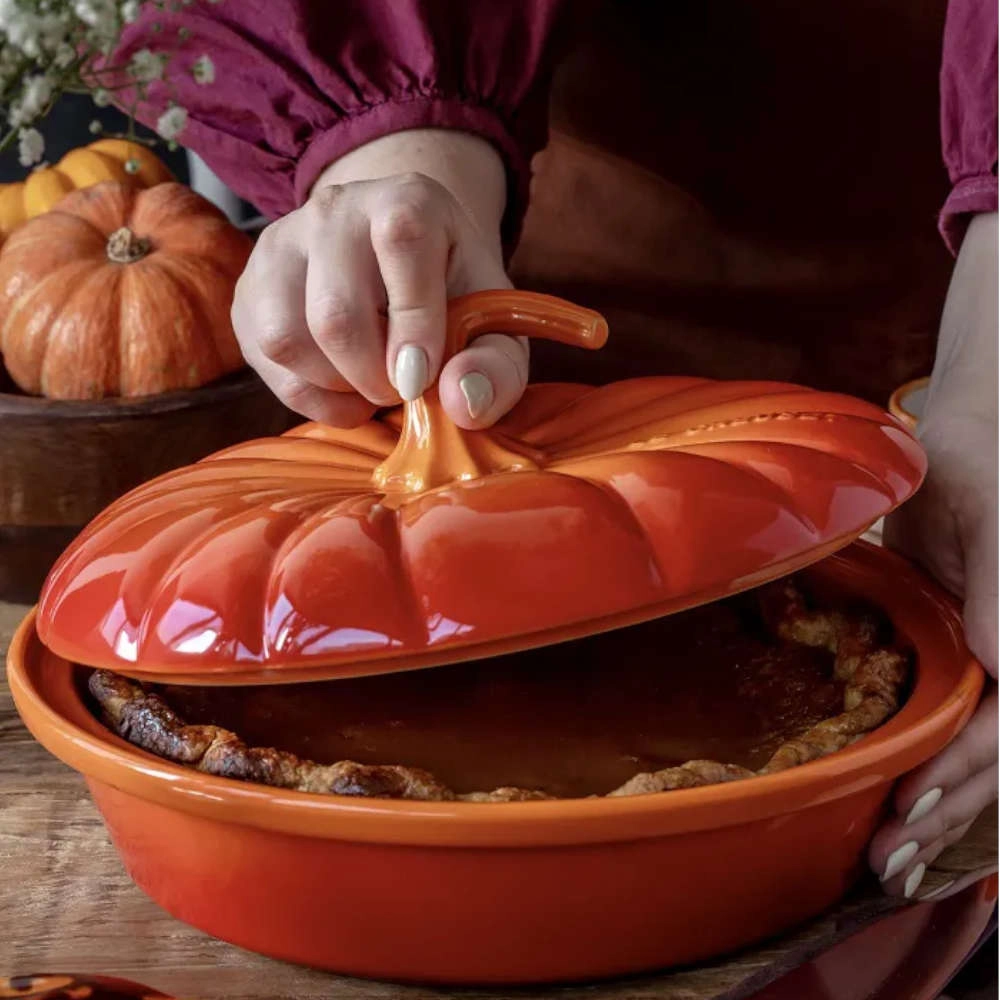 Travessa Abóbora Com Tampa Le Creuset 23 Cm Travessa Abóbora Com Tampa Le Creuset 23 Cm