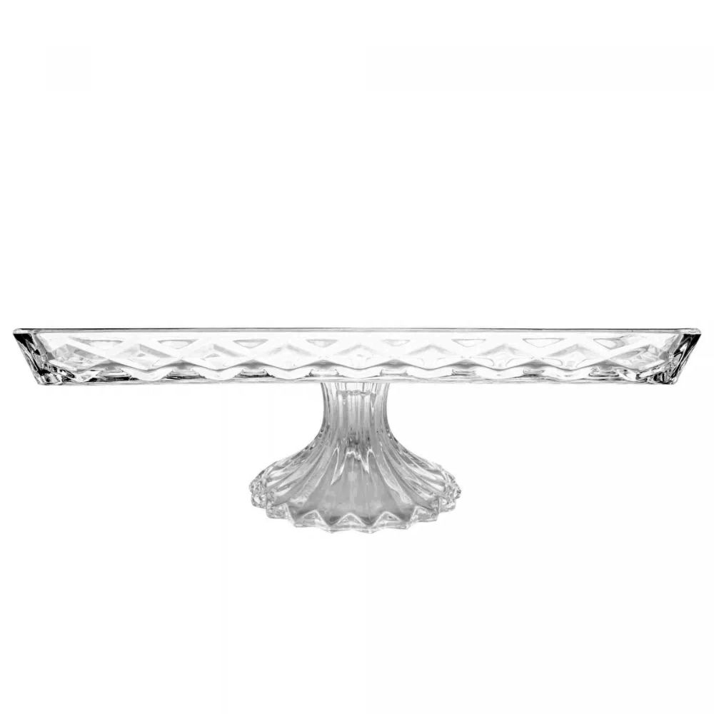 Travessa Com Pe Deli Diamond Cristal Ecologico Travessa Com Pe Deli Diamond Cristal Ecologico