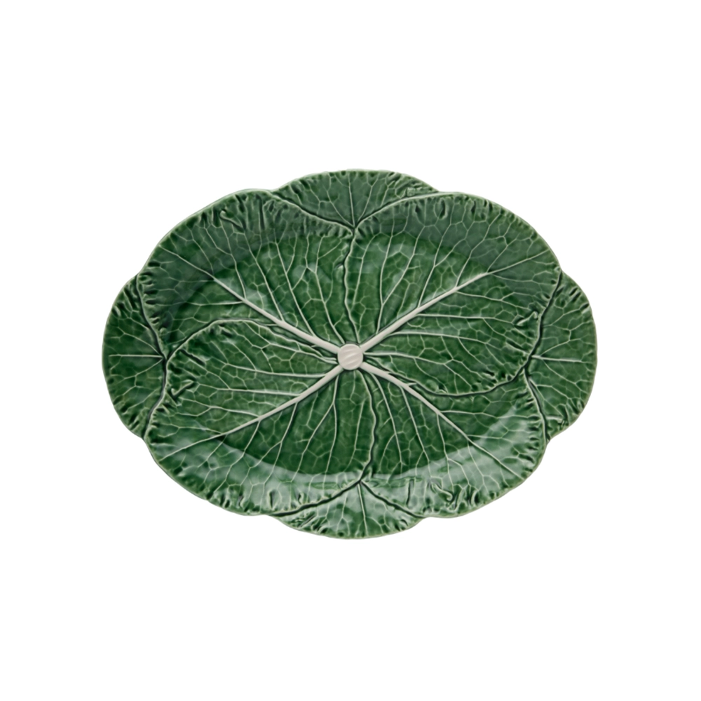 Travessa Oval Bordallo Pinheiro Couve 43 Cm Travessa Oval Bordallo Pinheiro Couve 43 Cm