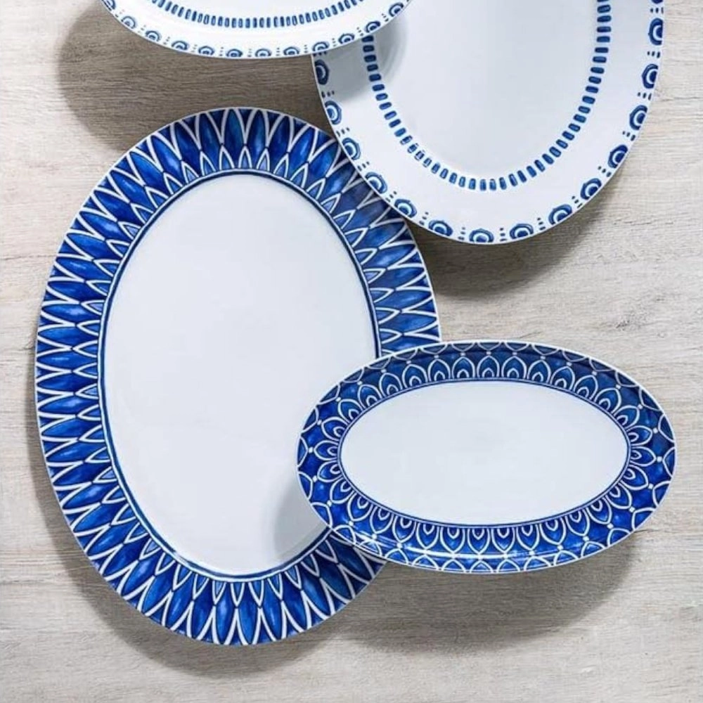 Travessa Oval Vista Alegre Azure 29 X 18 Cm Travessa Oval Vista Alegre Azure 29 X 18 Cm