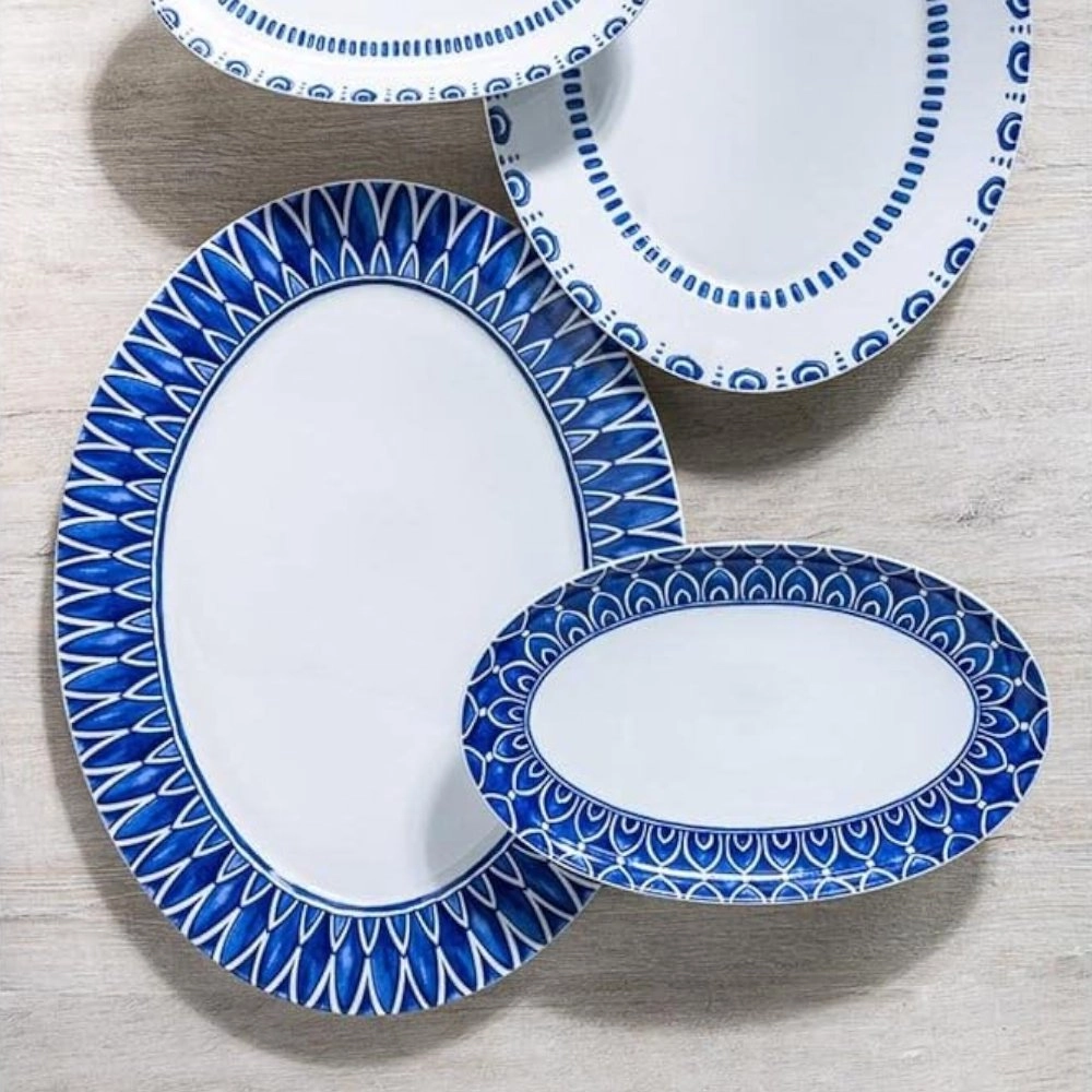 Travessa Oval Vista Alegre Azure Grande Travessa Oval Vista Alegre Azure Grande