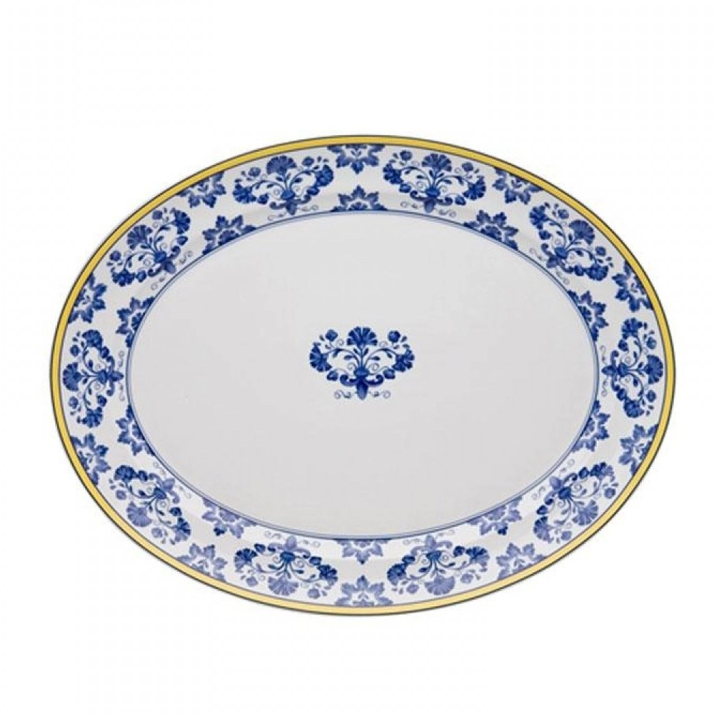 Travessa Oval Vista Alegre Castelo Branco 3,5 X 27,3 X 35 Cm