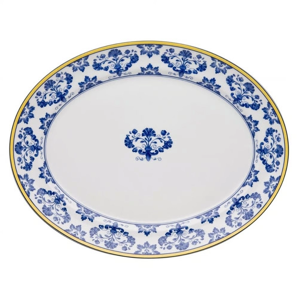 Travessa Oval Vista Alegre Castelo Branco 3,8 X 31,7 X 41,6 Cm