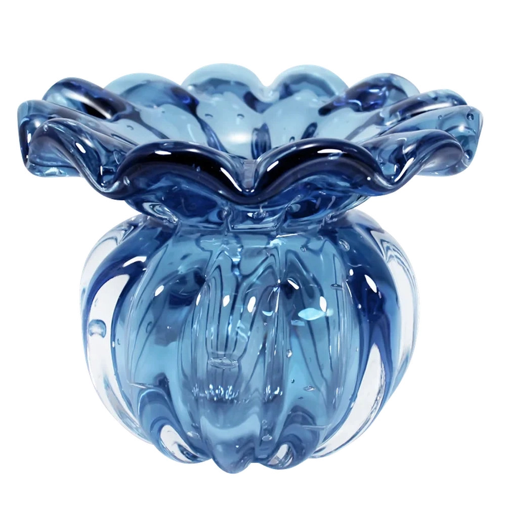 Vaso Batllo Cristais D´labone Aquamarine 8 X 9 Cm