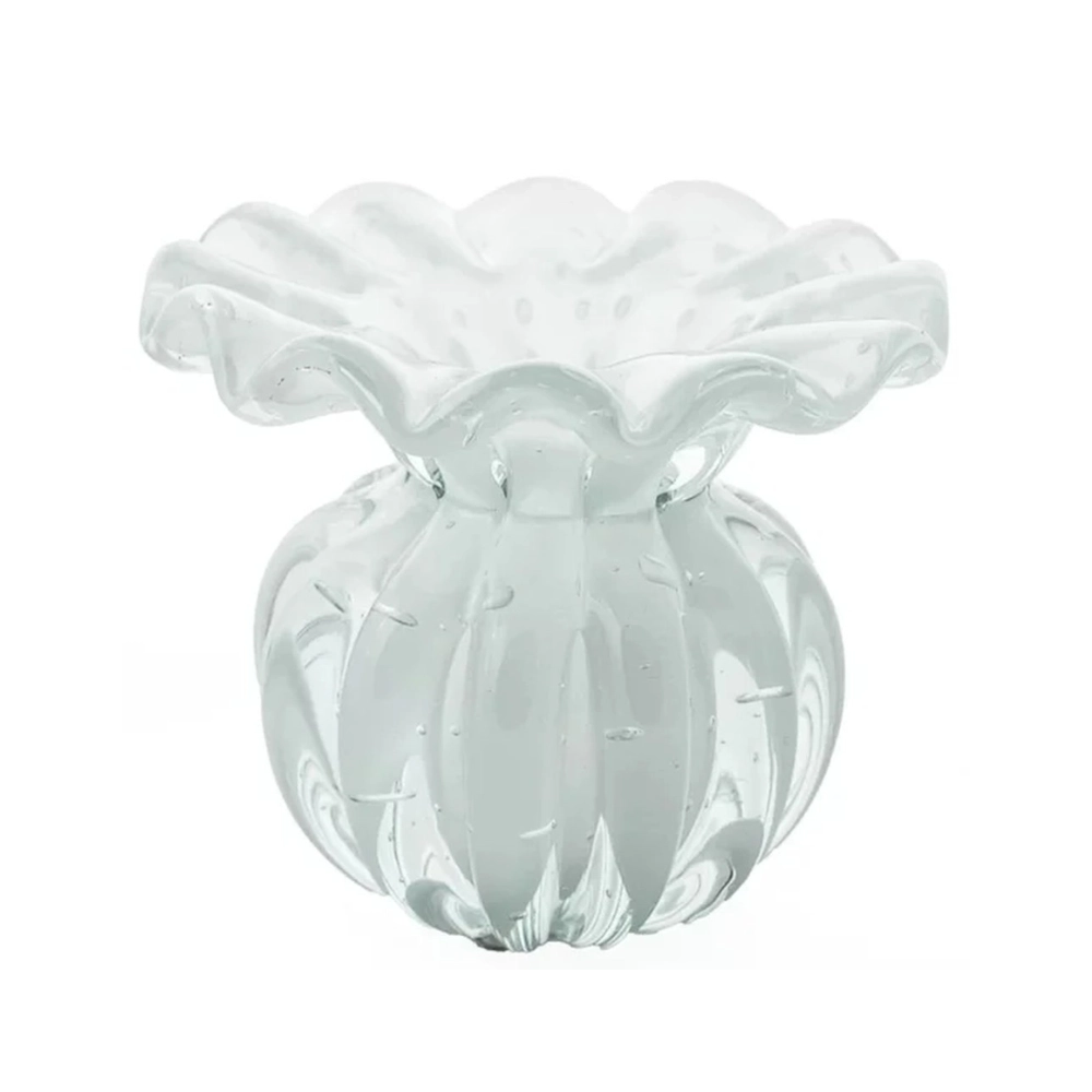 Vaso Batllo Cristais D´labone Quartzo Perola 8 X 9 Cm