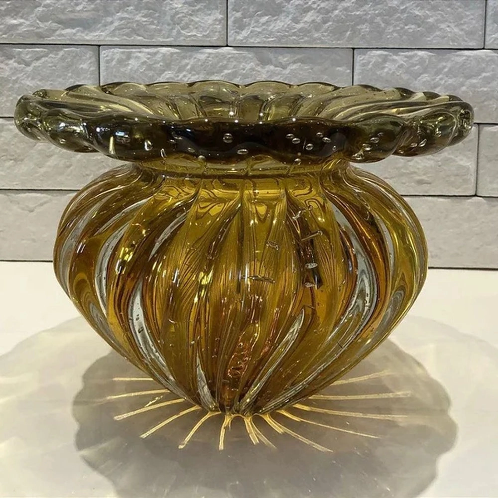 Vaso Cristais D´labone Ostrava Ambar 27 X 27 Cm