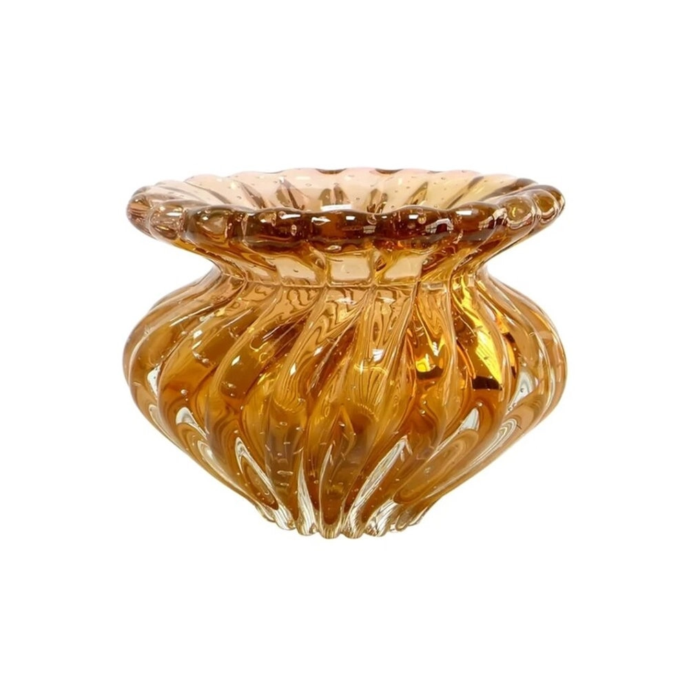Vaso Cristais D´labone Ostrava Ambar 27 X 27 Cm