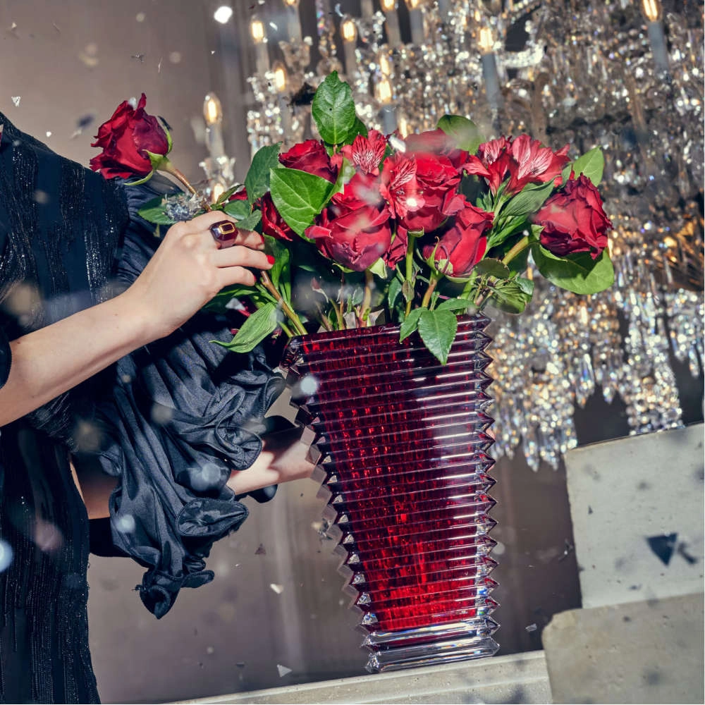 Vaso Em Cristal Baccarat Eye Vermelho Vaso Em Cristal Baccarat Eye Vermelho