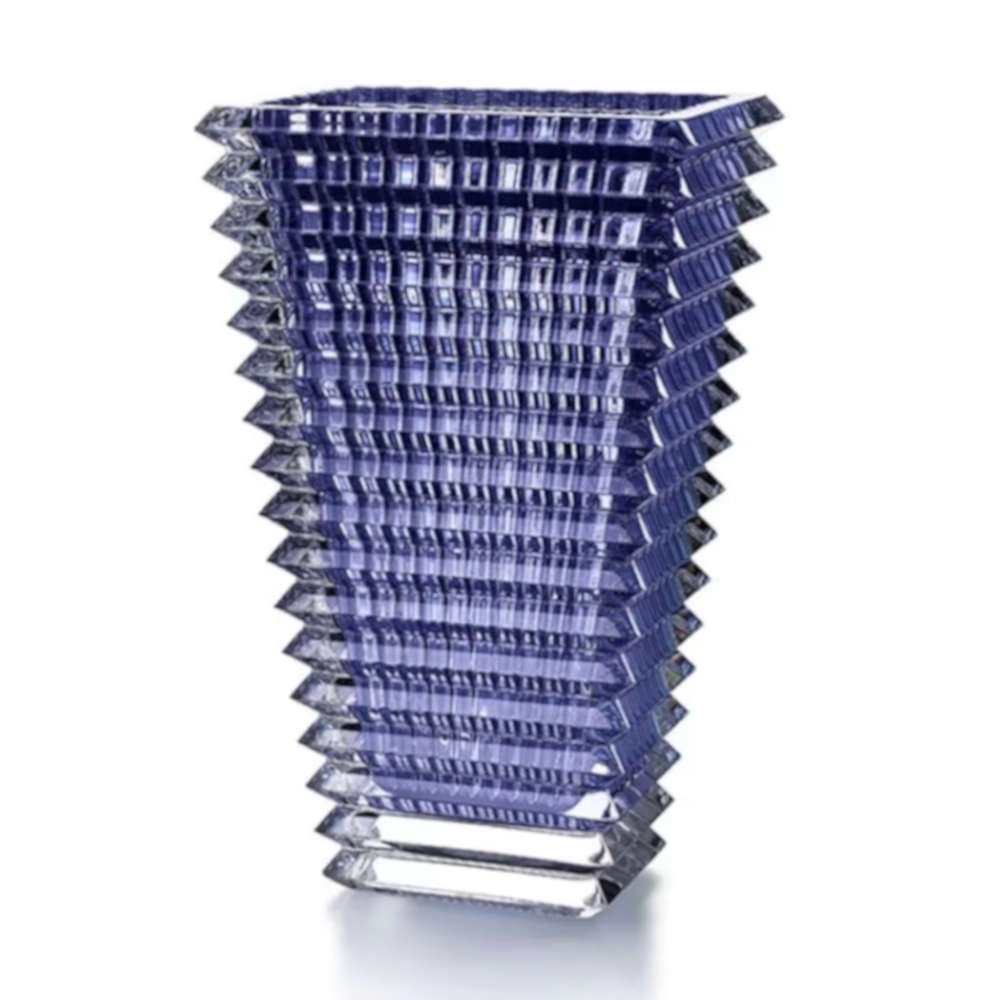 Vaso Retangular Em Cristal Baccarat Eye Azul Vaso Retangular Em Cristal Baccarat Eye Azul