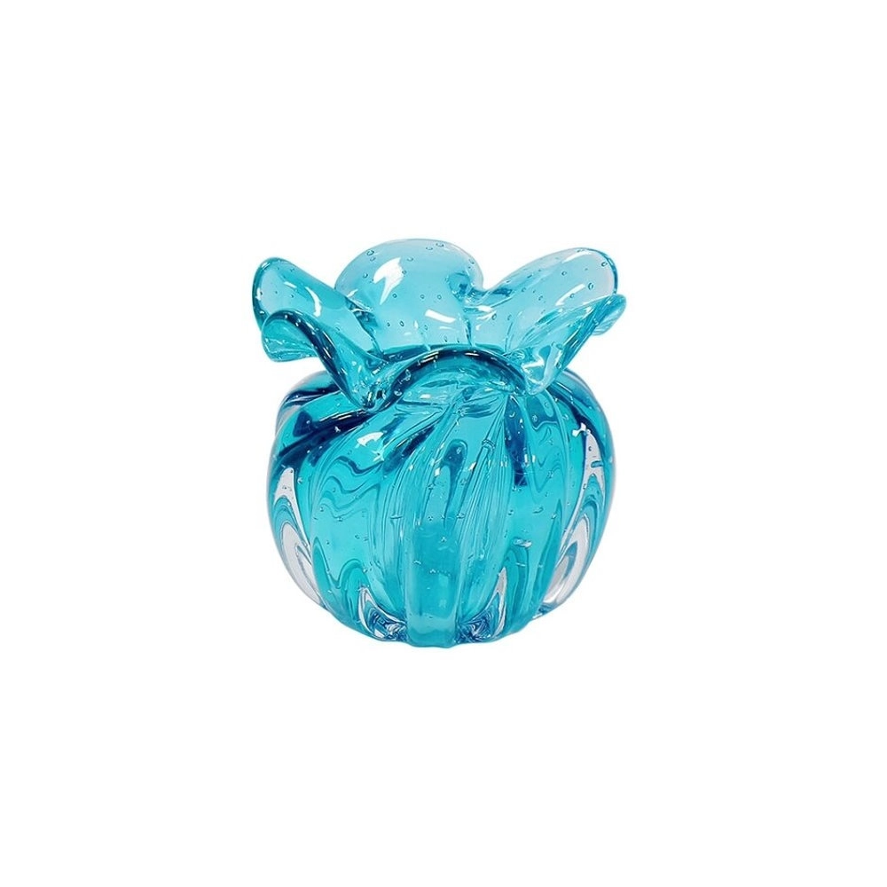 Vaso Torcello Cristais D´labone Aquamarine 17 X 17 Cm Vaso Torcello Cristais D´labone Aquamarine 17 X 17 Cm