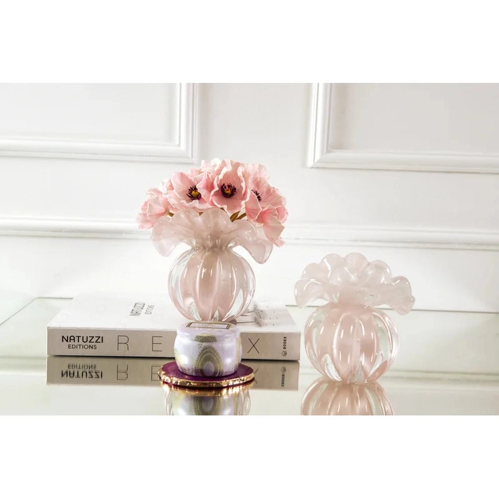 Vaso Toscana Cristais D´labone Jade Rosa 10 X 10 Cm Vaso Toscana Cristais D´labone Jade Rosa 10 X 10 Cm