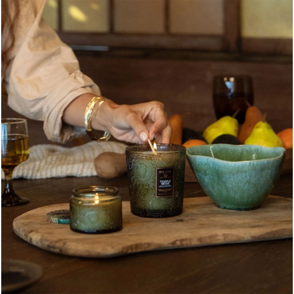 Vela Copo de Vidro Clássico 60h Voluspa Coleção Japonica