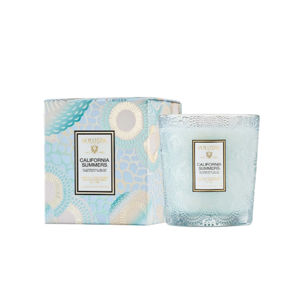 Vela Copo de Vidro Clássico 60h Voluspa Coleção Japonica