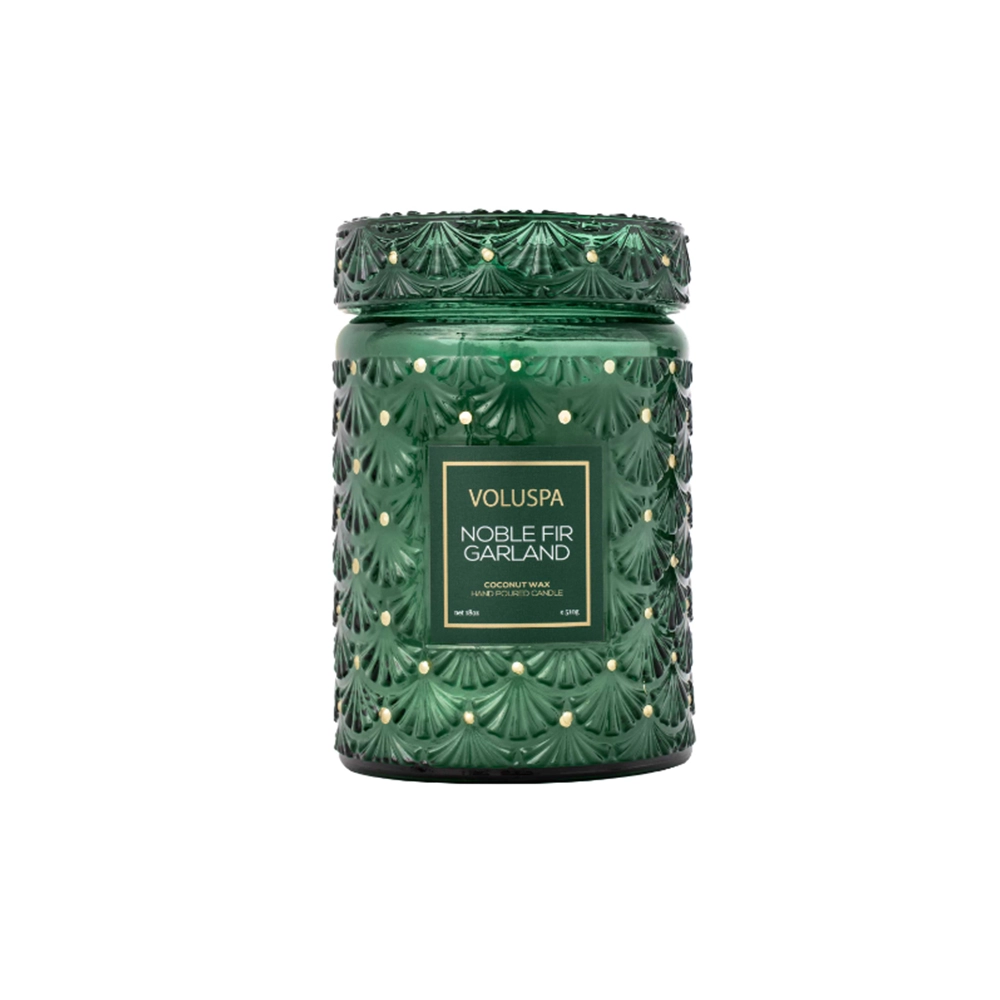 Vela Pote de Vidro Grande 100h Voluspa Holiday Collection Vela Pote de Vidro Grande 100h Voluspa Holiday Collection